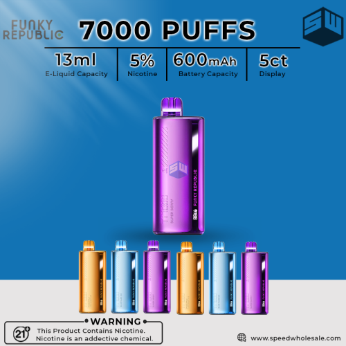 Funky Republic TI7000 Puffs Disposable Vape 5ct/Display