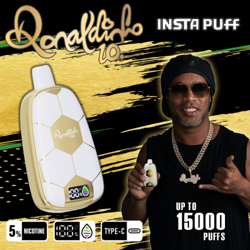 Ronaldinho 10X Instapuff 15000 Puffs Disposable Vape 5ct/display