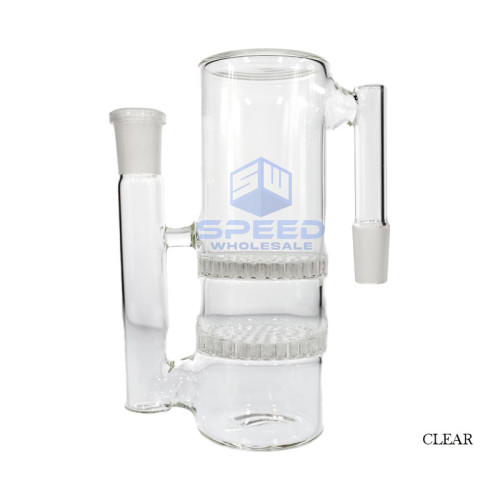 5.5 INCH 90° GLASS DOUBLE HONEYCOMB ASH CATCHER 14MM  