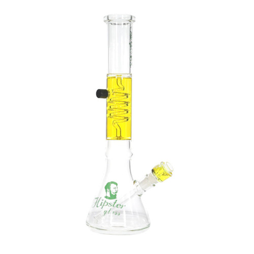 16.5   INCH HIPSTER GLASS GLYCERIN COIL PERC WATER PIPE 1200GM  