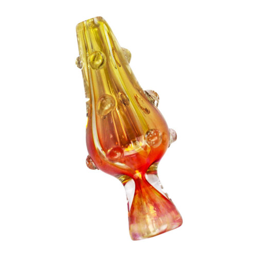 3 Inch Glass Cone Shape With Marble Dots Gold Fumed Straight Pipe 28gm 3ct/pk 