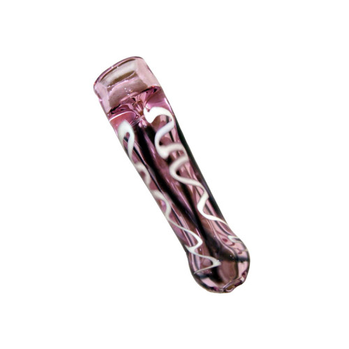 3 INCH GLASS PINK TUBING STRAIGHT PIPE 3CT/DISPLAY - 25GM 