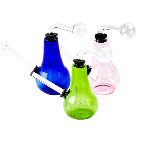 4 INCH GLASS OIL WATER PIPE - MIX COLOR