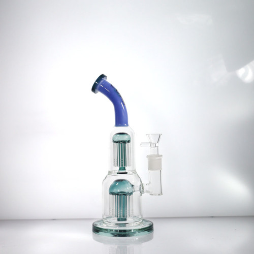 CLOVER GLASS 11.5 INCH DOUBLE ARM TREE PERC WATER PIPE - 758GM