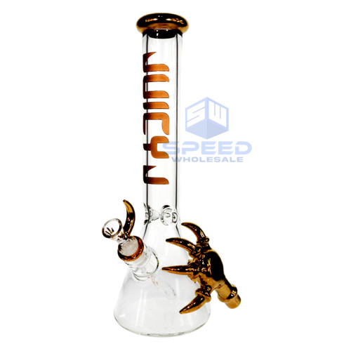 16 INCH JUICY JAY GOLD CLAW BEAKER GLASS WATER PIPE 1342GM 