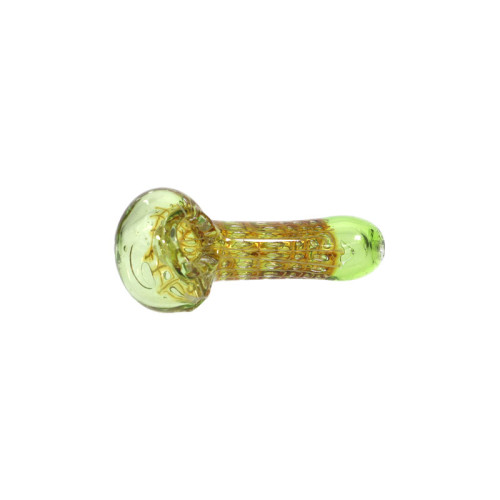 4 INCH GLASS SLYME GREEN TUBE HAND PIPE 68GM 2CT