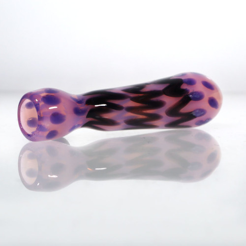 3.5 INCH GLASS SLYME DESIGN TUBE STRAIGHT HAND PIPE 28GM 3CT/PK - ASSORTED COLOR